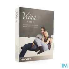 Afbeelding in Gallery-weergave laden, Veinax Kous Katoen Man 2 Lang Zwart Maat 4