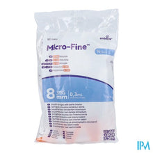 Afbeelding in Gallery-weergave laden, Microfine Insuline Spuit 0,3ml 30g 8mm 10