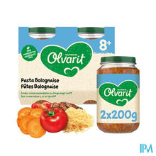 Afbeelding in Gallery-weergave laden, Olvarit Pasta Bolognaise 2x200g 8m06