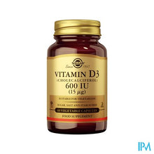 Charger l'image dans la galerie, Solgar Vitamin D-3 15mcg/600ie V-caps 60