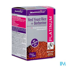 Afbeelding in Gallery-weergave laden, Mannavital Red Yeast Rice+berberine Plat.v-caps 60