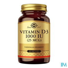 Afbeelding in Gallery-weergave laden, Solgar Vitamin D-3 25mcg/1000ie Softgel 100