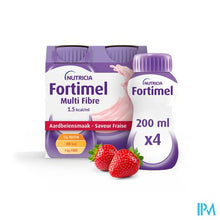Afbeelding in Gallery-weergave laden, Fortimel Multifiber 1.5kcal aardbei 4x200ml