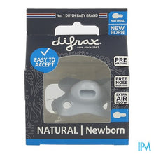 Afbeelding in Gallery-weergave laden, Difrax Fopspeen Natural Newborn Uni/pure Blauw/ice