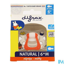 Afbeelding in Gallery-weergave laden, Difrax Fopspeen Natural 6m+ Nijntje