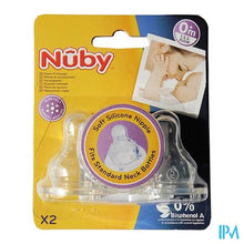 Afbeelding in Gallery-weergave laden, Nuby Antikoliek speen voor standaard halsfles – 1.2.3 flow – 0m+