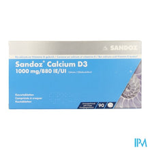 Afbeelding in Gallery-weergave laden, Sandoz Calcium D3 Kauwtabletten 90x1000 mg/880ie