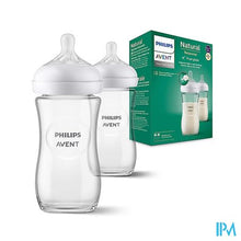 Afbeelding in Gallery-weergave laden, Philips Avent Natural 3.0 Zuigfles Glas Duo2x240ml