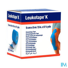 Afbeelding in Gallery-weergave laden, Leukotape K Kleefwindel Elast Lichtblauw 5cmx5m 1