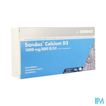Afbeelding in Gallery-weergave laden, Sandoz Calcium D3 Kauwtabletten 90x1000 mg/880ie