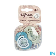 Afbeelding in Gallery-weergave laden, Difrax Fopspeen Dynamic Botanic Blue&green 0-3m 2