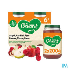 Charger l'image dans la galerie, Olvarit Fruit Appel Aardbei 2x200g 6m61