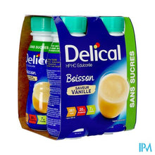 Afbeelding in Gallery-weergave laden, Delical Melkdrank Z/suiker Vanille 4x200ml