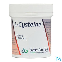 Load image into Gallery viewer, l-cysteine 500mg + Vit C-b6 V-caps 60 Deba