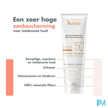 Afbeelding in Gallery-weergave laden, Avene Zon Spf50+minerale Melk Z.hoge Besch. 100ml