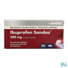 Afbeelding in Gallery-weergave laden, Ibuprofen Sandoz 200mg Filmomh Tabl 30