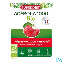 Afbeelding in Gallery-weergave laden, Superdiet Acerola 1000 Bio Kauwtabl 24