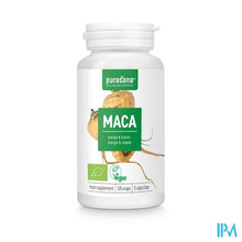 Afbeelding in Gallery-weergave laden, Purasana Vegan Maca 300mg Bio V-caps 120