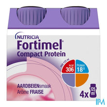 Afbeelding in Gallery-weergave laden, Fortimel Compact Protein Aardbei 4x125ml