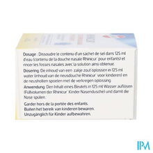Lade Bild in Galerieansicht, Rhinicur Nasenspülung Salz Kinder Sach. 20x1.25g