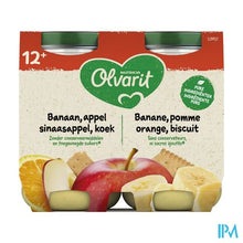 Afbeelding in Gallery-weergave laden, Olvarit Banaan Appel Sinaasappel Koek 2x200g 12m51
