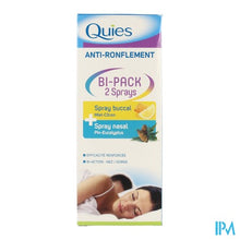 Afbeelding in Gallery-weergave laden, Quies A/snurk Bipack Spray Neus 15ml + Mond 70ml