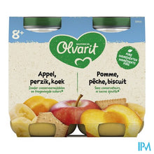 Afbeelding in Gallery-weergave laden, Olvarit Fruit Appel Perzik Koek 2x200g 8m54