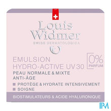 Afbeelding in Gallery-weergave laden, Widmer Dag Emulsie Hydro-active Uv30 N/parf 50ml