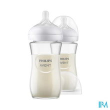 Afbeelding in Gallery-weergave laden, Philips Avent Natural 3.0 Zuigfles Glas Duo2x240ml