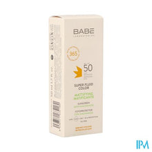 Afbeelding in Gallery-weergave laden, BabE Sun Oil Free Super Fluid Mat.color Spf50 50ml