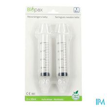 Afbeelding in Gallery-weergave laden, Biopax Neusreiniger Baby 4m+ 2x20ml + 2 Neusstuk.