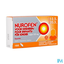 Afbeelding in Gallery-weergave laden, Nurofen Kind 125mg Suppo 10x125mg