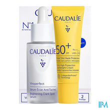 Afbeelding in Gallery-weergave laden, Caudalie Vinoperfect&zonnepr. Serum Set 2025 2prod