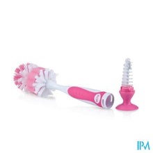 Afbeelding in Gallery-weergave laden, Nuby Flessenborstel met kleinere speenborstel en zuignap