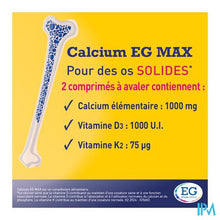 Afbeelding in Gallery-weergave laden, Calcium EG Max K2 1G/1000Ie/75Mcg Filmom.Tabl 90X2