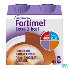 Afbeelding in Gallery-weergave laden, Fortimel Extra 2kcal Chocolade Karamel 4x200ml