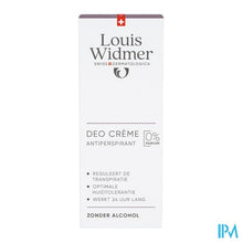 Load image into Gallery viewer, Widmer Deo Creme Antiperspirant Zonder Parfum 40ml
