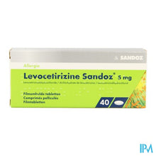 Afbeelding in Gallery-weergave laden, Levocetirizine Sandoz 5mg Comp Enrob. 40 X 5mg