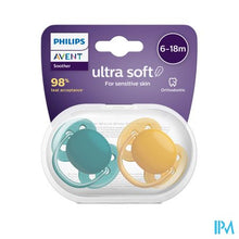 Afbeelding in Gallery-weergave laden, Philips Avent Fopspeen Green Yellow +6m