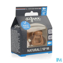 Load image into Gallery viewer, Difrax Fopspeen Natural 18m+ Uni/pure Bruin/brick