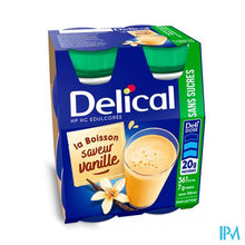 Afbeelding in Gallery-weergave laden, Delical Melkdrank Z/suiker Vanille 4x200ml