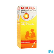 Afbeelding in Gallery-weergave laden, Nurofen Kind Suikervrij Aardbei 2 % 200ml