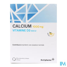Afbeelding in Gallery-weergave laden, Multipharma Calcium D3 1000mg/800ui Kauwtabl 90