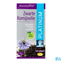 Afbeelding in Gallery-weergave laden, Mannavital Zwarte Komijnolie Platinum Softgels 120