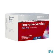 Afbeelding in Gallery-weergave laden, Ibuprofen Sandoz 400mg Filmomh Tabl 100