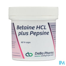 Afbeelding in Gallery-weergave laden, Betaine Hcl + Pesine V-caps 60 Deba