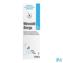 Afbeelding in Gallery-weergave laden, Minoxidil Biorga 2% Opl Cutaan Koffer Fl 1x60ml