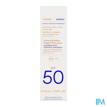Load image into Gallery viewer, Korres Ks Yoghurt Gez.&ogen Zon Cr Ip50 Z/parf40ml