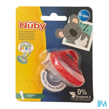 Load image into Gallery viewer, Nuby Fopspeen Natural Flex Kers 0-6m