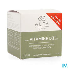 Load image into Gallery viewer, ALFA Vitamine D3 50mcg Softgel 120